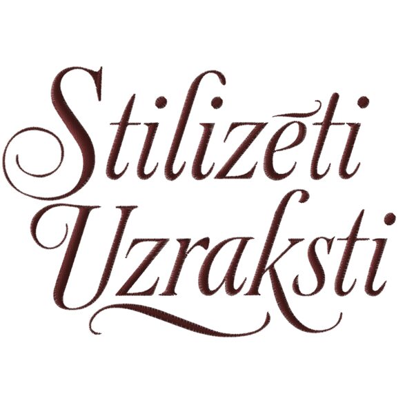 Izšūšana - Stilizēti uzraksti
