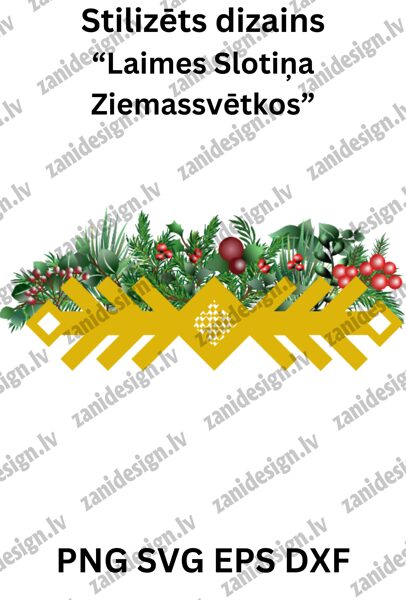 Laimes Slotiņa Ziemassvētki PNG DXF EPS SVG
